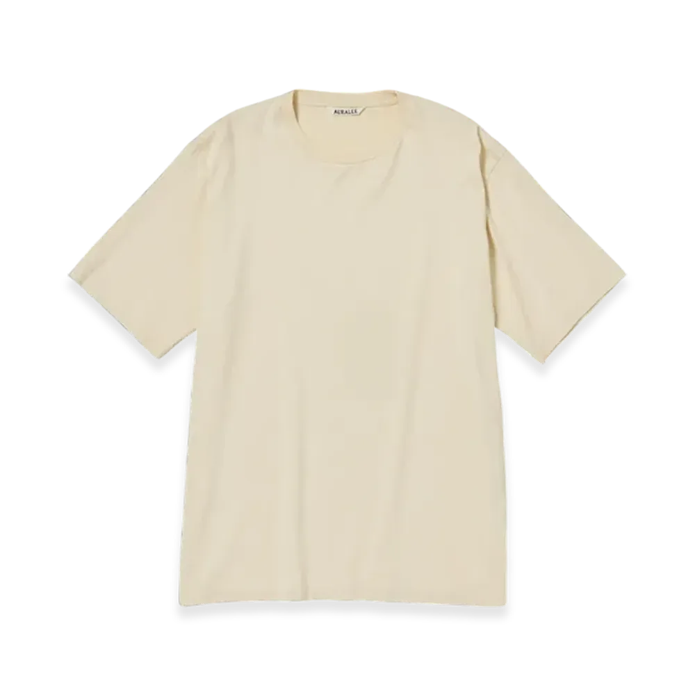 AURALEE Luster Plaiting T-Shirt "Ivory"