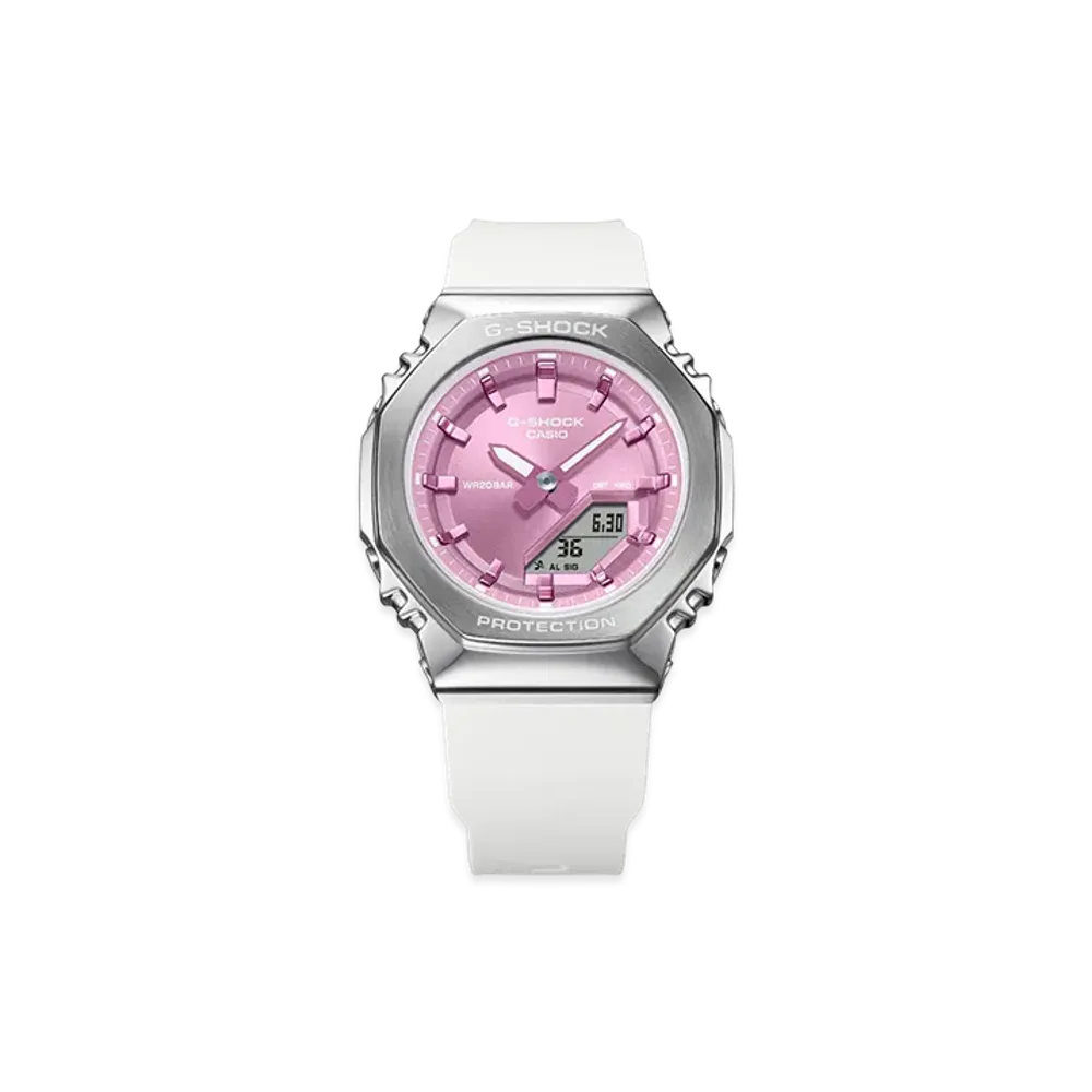 Casio G-Shock GM-S2110 Analog-Digi L Watch "White/Comb"