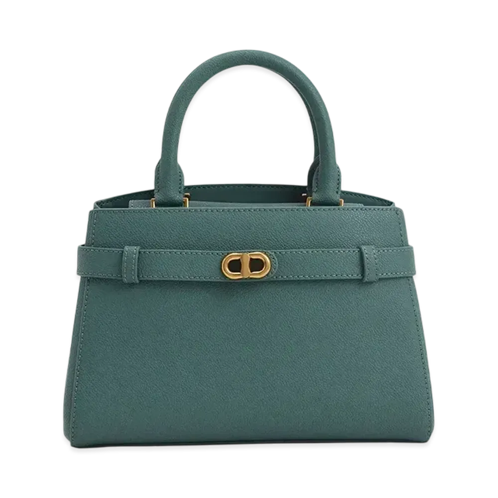 CHARLES & KEITH Obriel Metallic Accent Belt Bag "Teal"