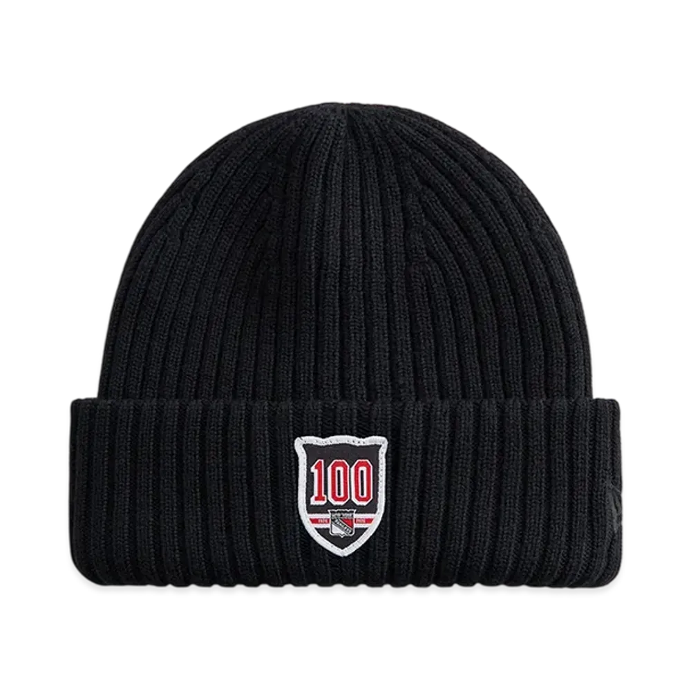 Kith x New Era x The New York Rangers Centennial Knit Beanie "Black"