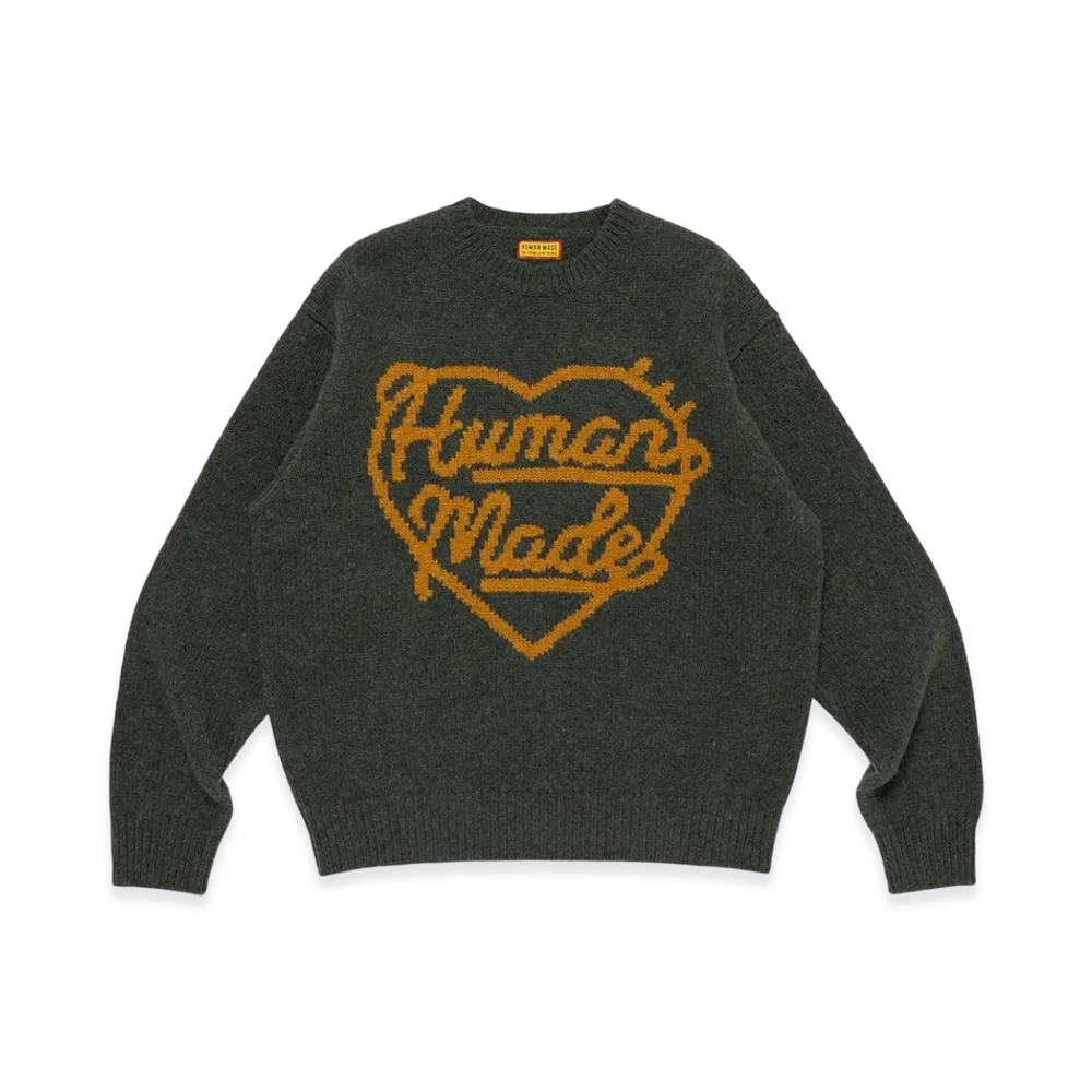 HUMAN MADE Heart Knit Sweater "Olivedrab"