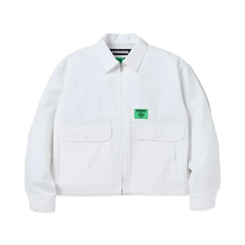 NEIGHBORHOOD x Dickies . Zip Work Jacket "White"