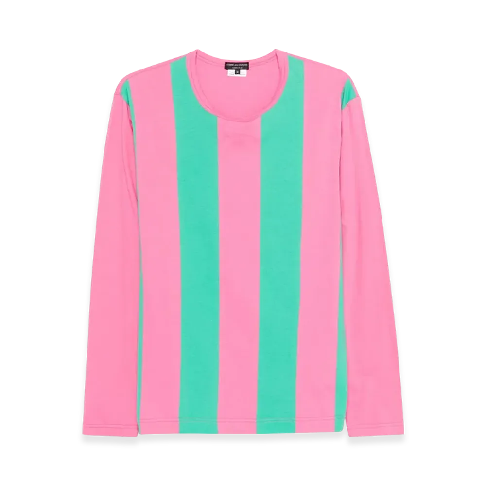 COMME des GARCONS HOMME PLUS Stripe Tee "Pink"