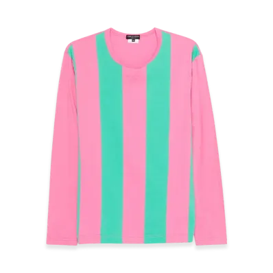 COMME des GARCONS HOMME PLUS Stripe Tee "Pink"