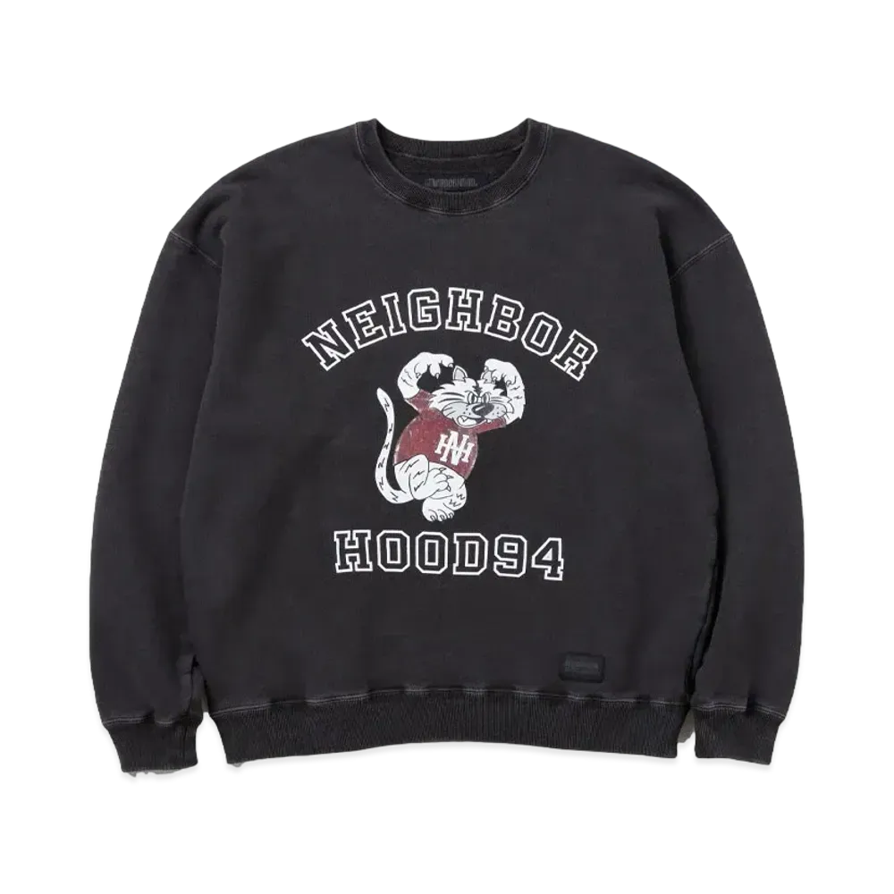 NEIGHBORHOOD Pigment Dyed Sweat Shirt LS "Black"