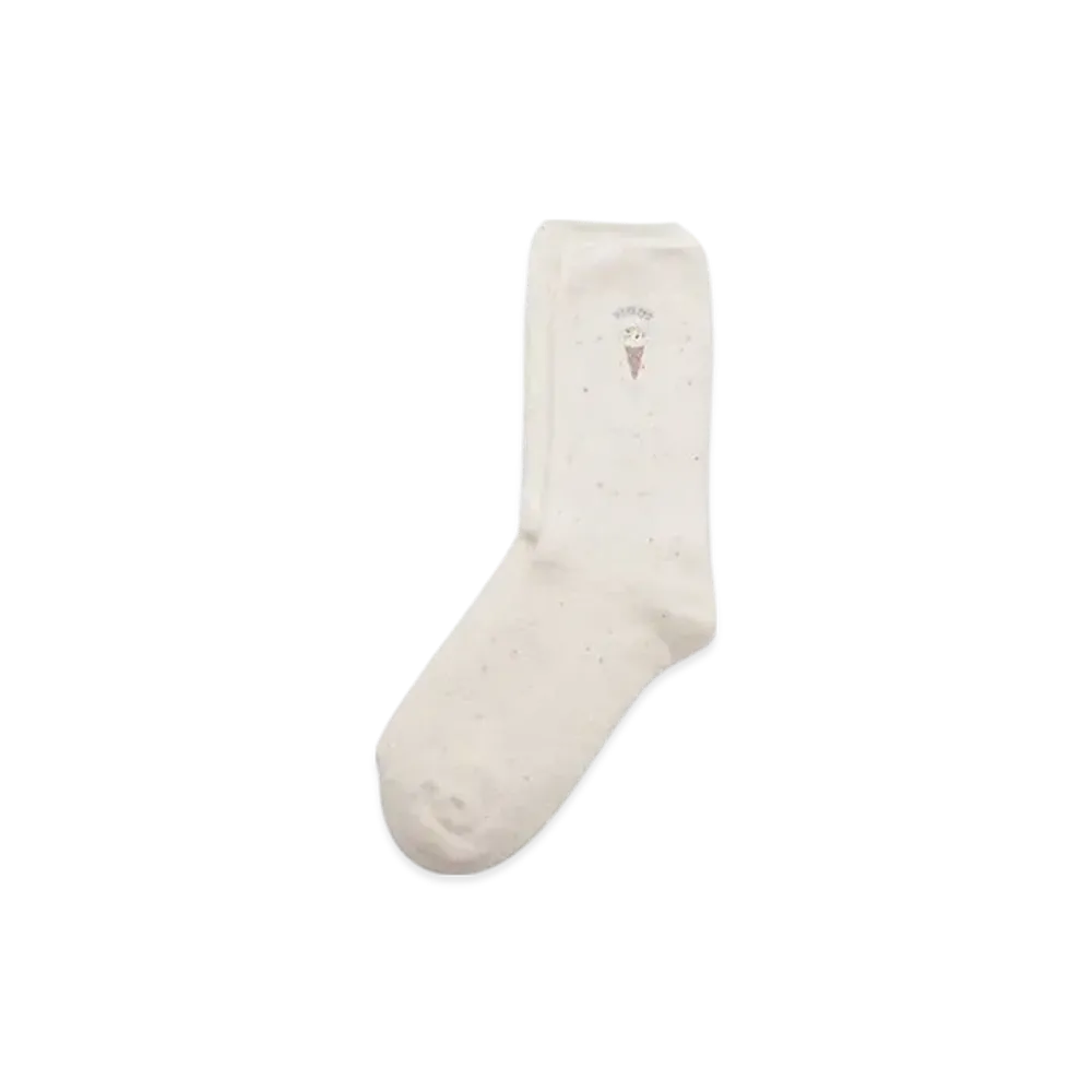 GELATO PIQUE Ice Embroidery Socks "Off White"