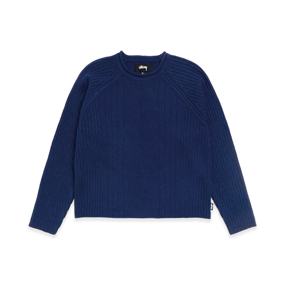 Stussy Merino Roll Neck Sweater "Blue"