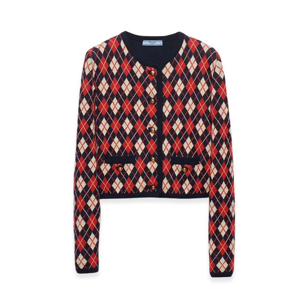PRADA Women's Cotton Cardigan "Navy"