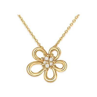 Van Cleef & Arpels Fleurette pendant "18K Yellow Gold/Diamond"