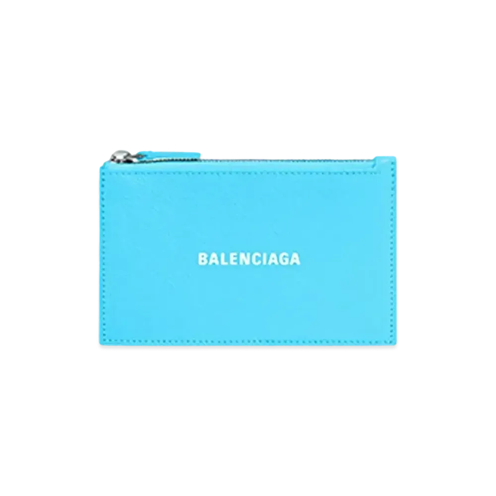 BALENCIAGA Cash Large Long Coin & Card Holder "Blue"
