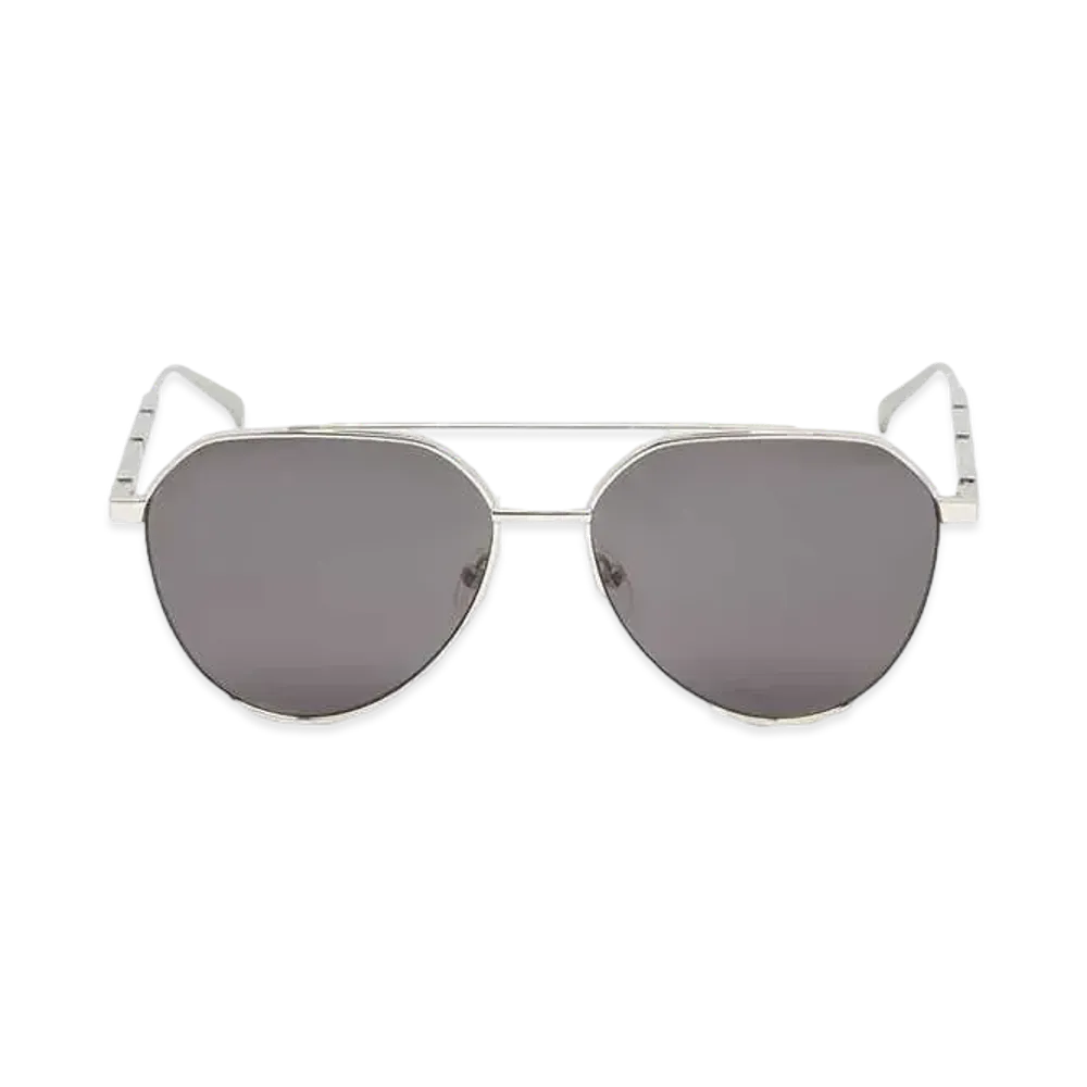 Alexander McQUEEN Metal Plate Pilot Sunglasses "Silver"