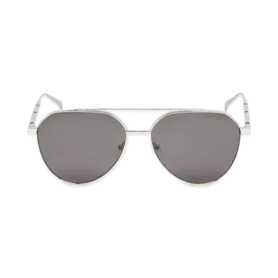 Alexander McQUEEN Metal Plate Pilot Sunglasses "Silver"