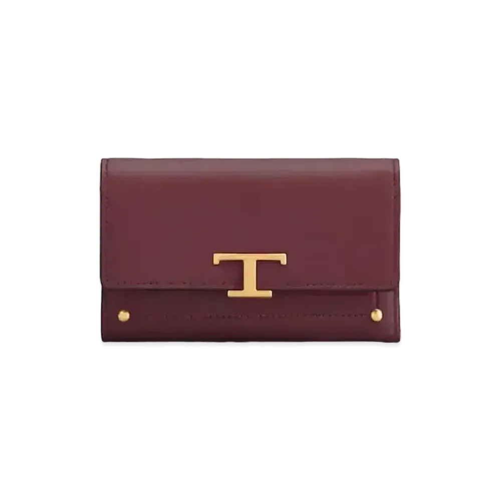 TOD'S Timeless Wallet In Leather "Red"