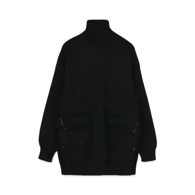 Yohji Yamamoto Y's PLAITING PLAIN STITCH HIGH NECK PULLOVER "Black"