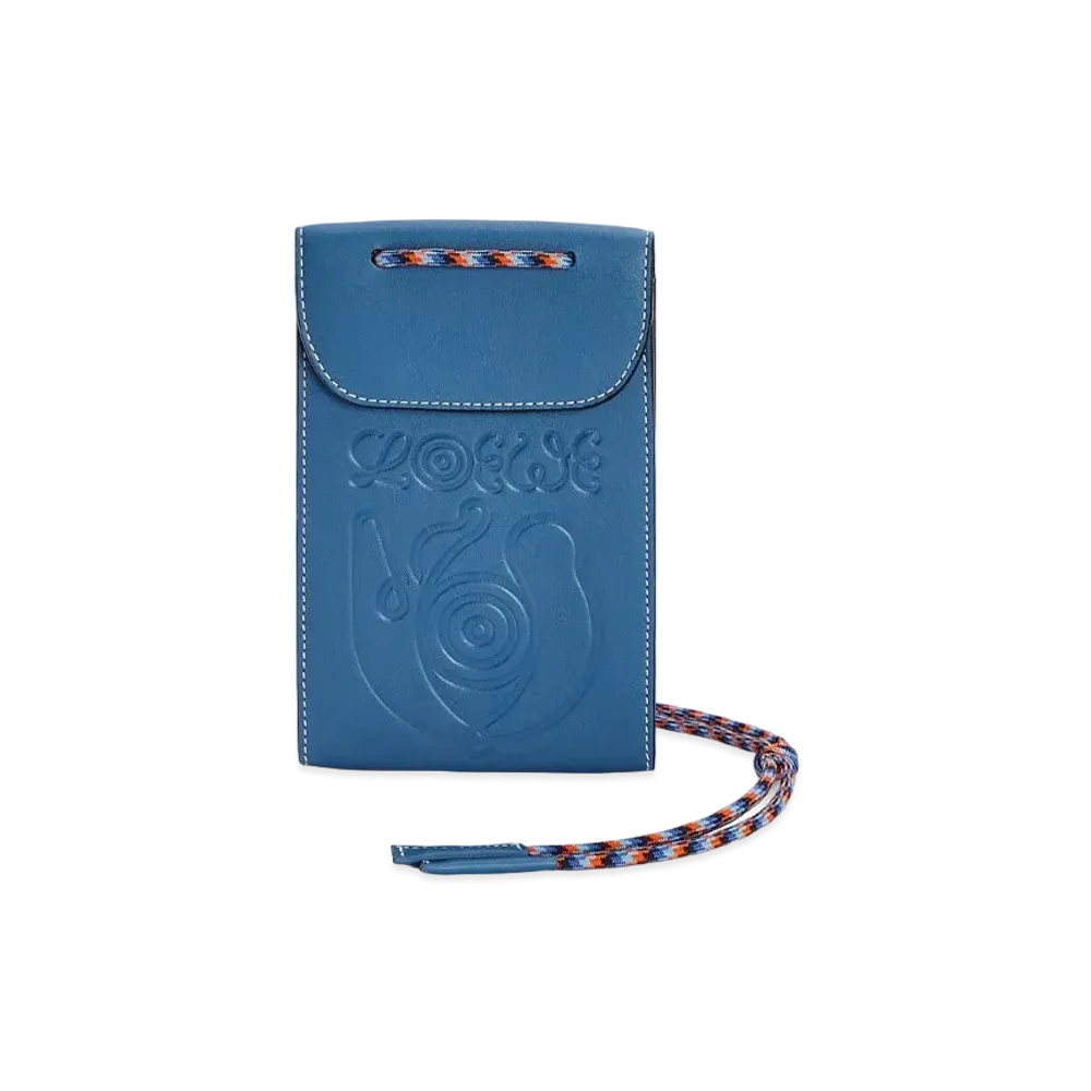LOEWE Neck Pocket In Classic Calfskin "Blue / Multicolor"