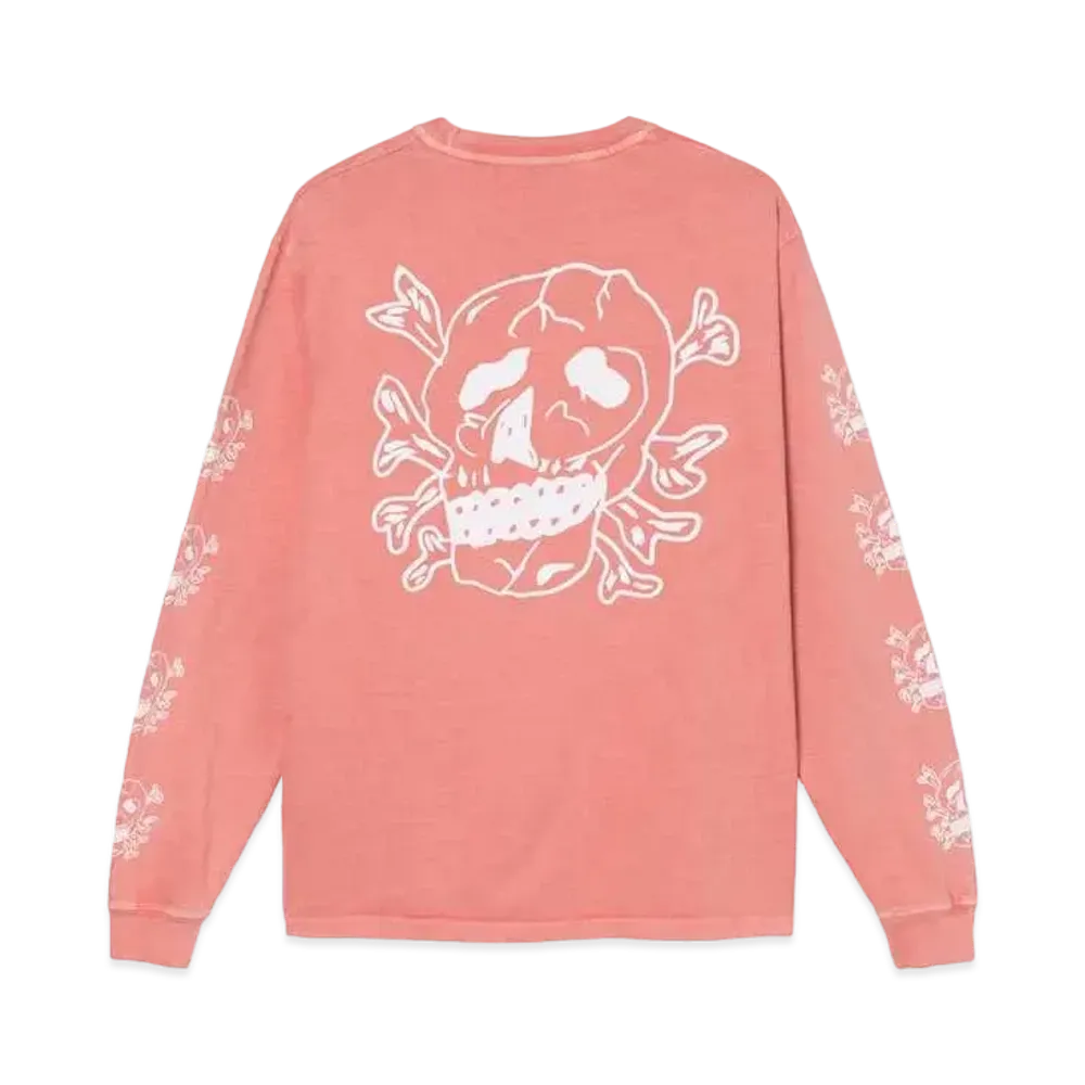 Stussy x OUR LEGACY SKULL PIG. DYED LS TEE "Coral"