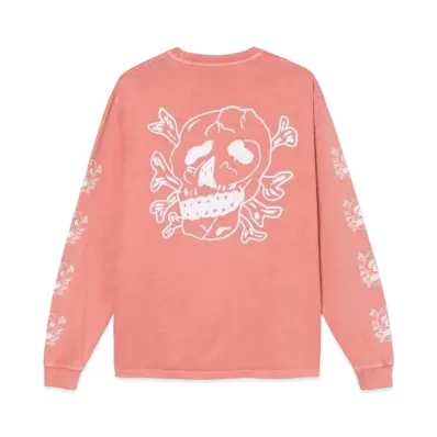 Stussy x OUR LEGACY SKULL PIG. DYED LS TEE "Coral"