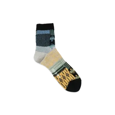 BEAMS Multicolor Lynx Crew Socks "Black"
