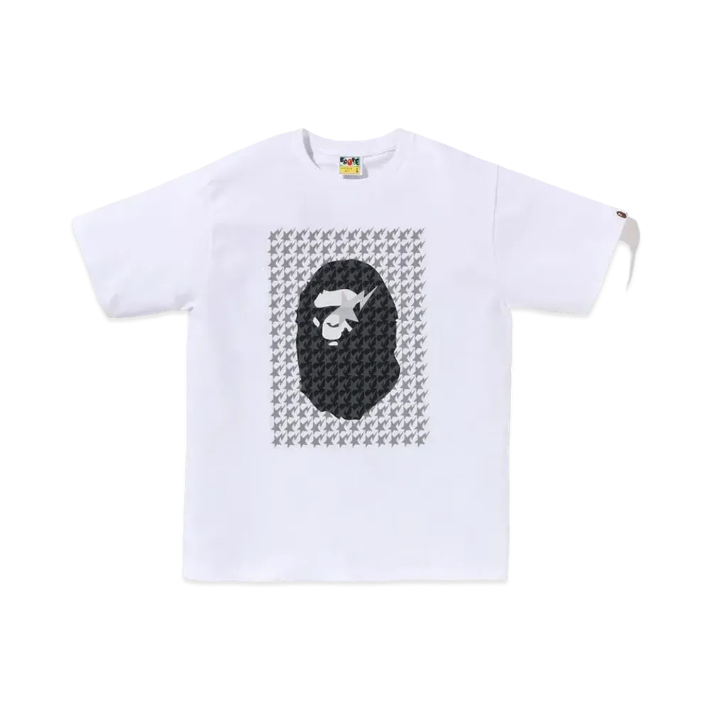 A BATHING APE Ape Head Tee "White/brown"