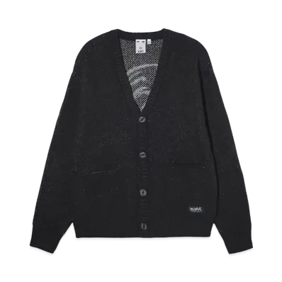 X-Girl Face Knit Cardigan "Black"