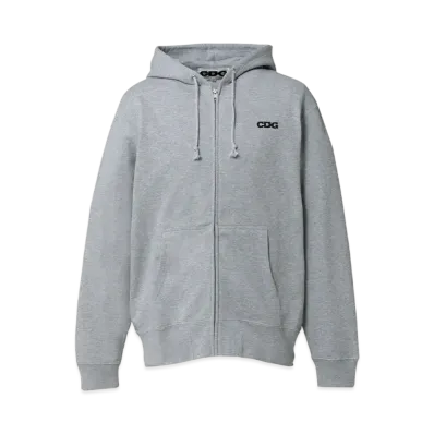 COMME des GARCONS CDG Full Zip Hooded Sweatshirt "Grey"