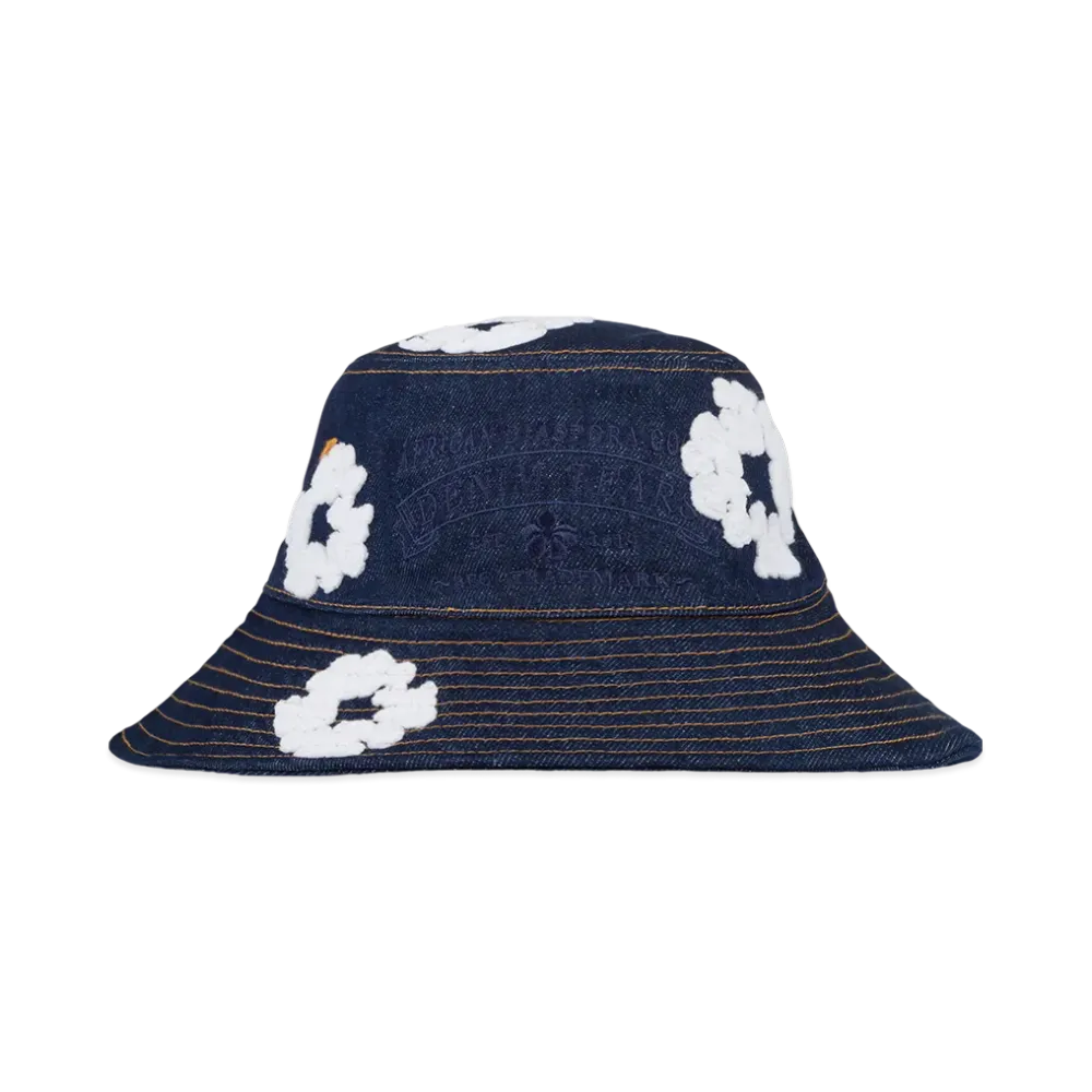 DENIM TEARS Denim Cotton Wreath Bucket Hat "Washed Indigo"