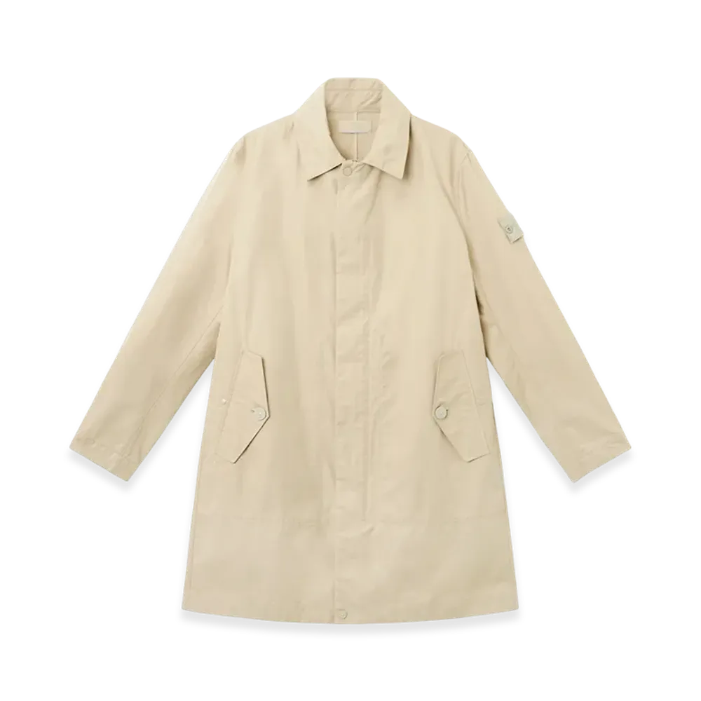 Stone Island 7100004 Weatherproof Cotton Canvas Stone Island Ghost Trench Coat with Natural Weather Barrier - 25SS "Beige"