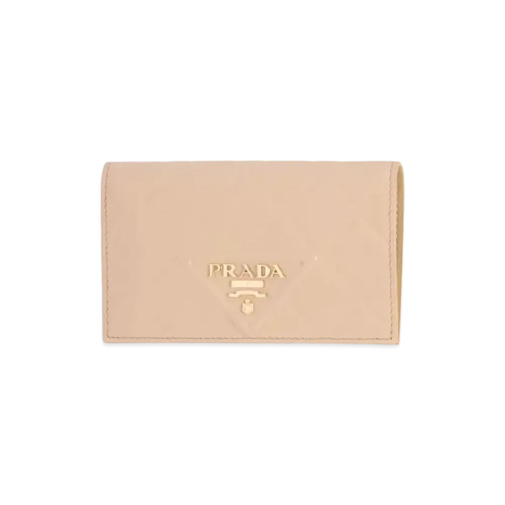 PRADA Small Leather Wallet "Sand Beige"