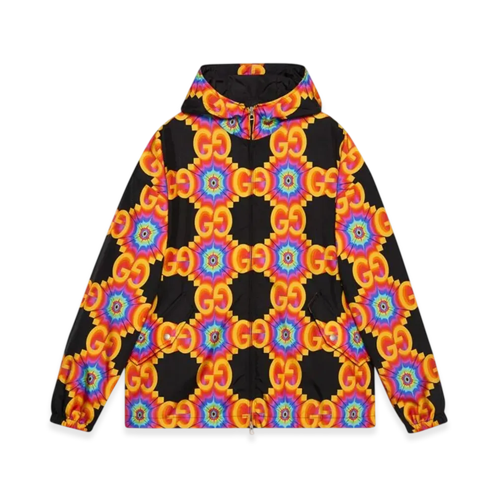 GUCCI GG Kaleidoscope Water Repellent Jacket "Black/Multicolor"