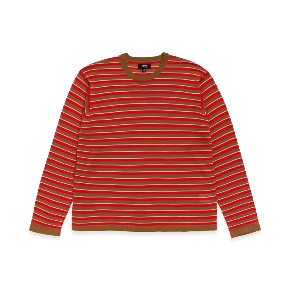Stussy Lightweight Stripe Sweater "Red"