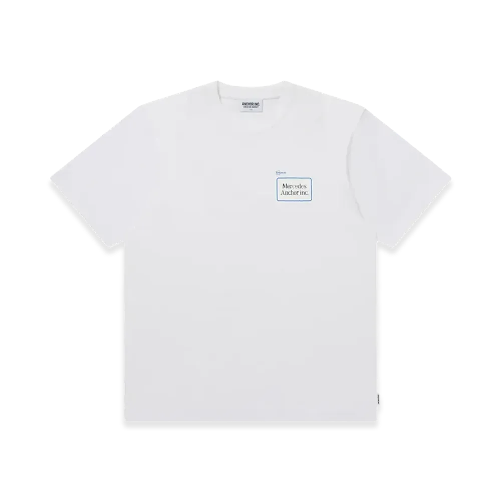 Mercedes Anchor inc. Name Badge Labels Tee "White"