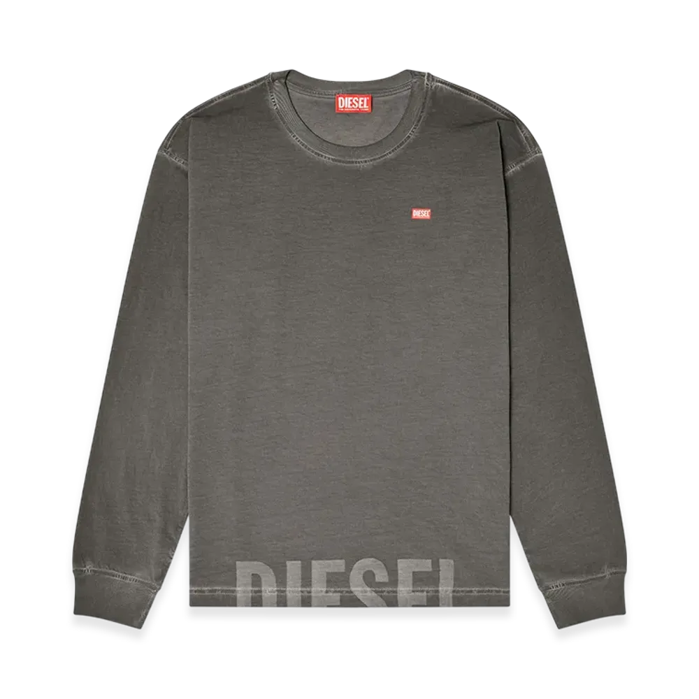 Diesel T-Norm-Ls-T7 Long Sleeve T-Shirt "Dark Grey"