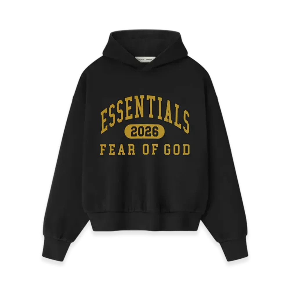 FEAR OF GOD ESSENTIALS Classic Fleece Hoodie "Vintage Black"