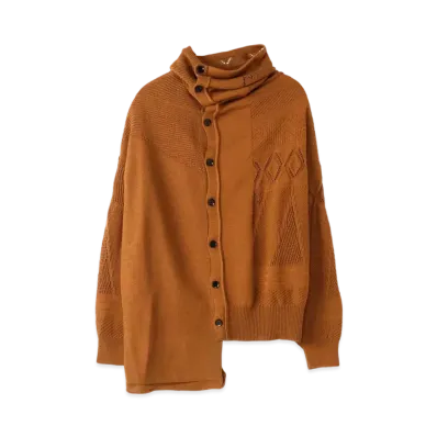 Yohji Yamamoto Y's RISMAT BY Y's PATCHWORK LACE DESIGN CARDIGAN "Beige"