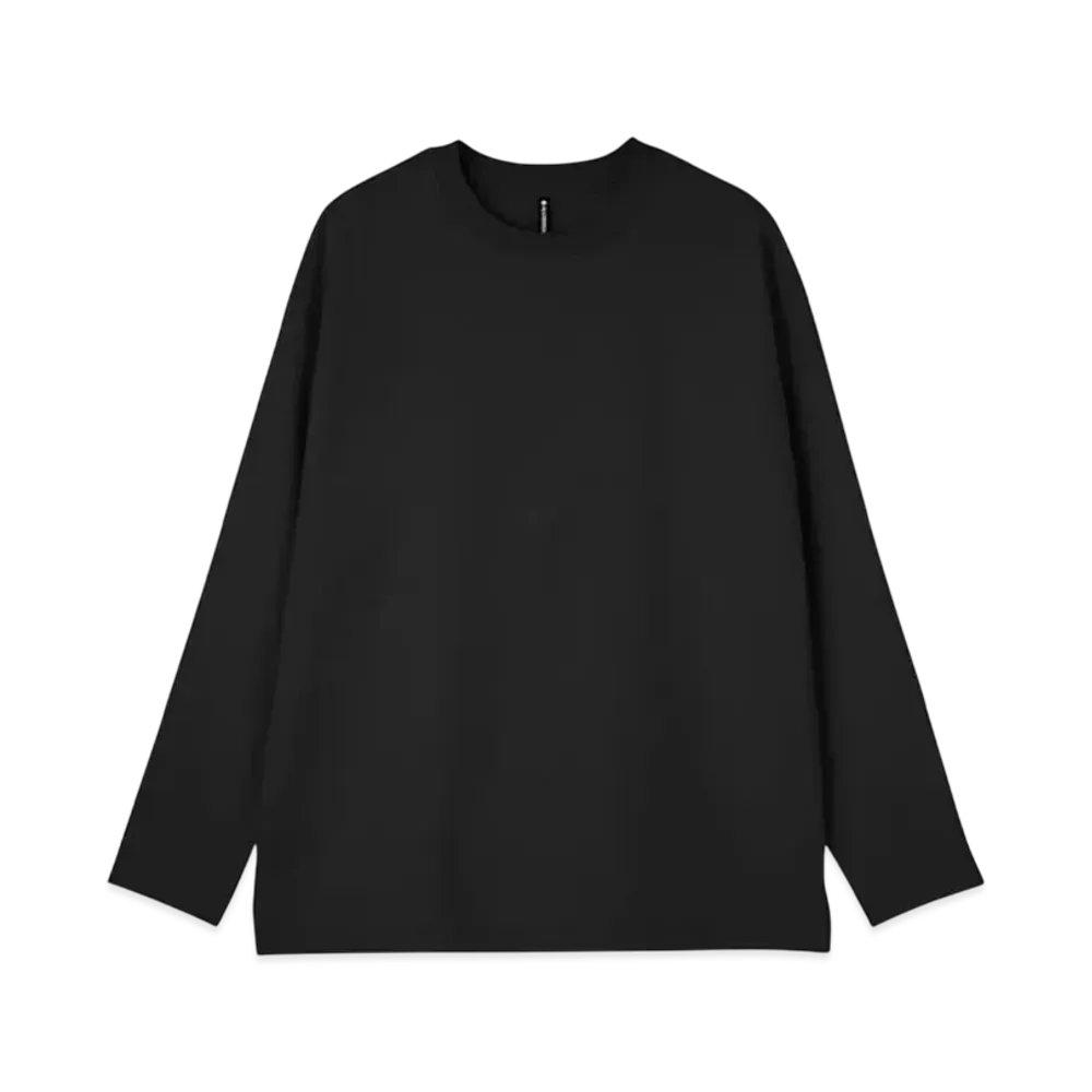 DESCENTE ALLTERRAIN Stretch Twill Long Sleeve T-Shirt "Smoke Black"