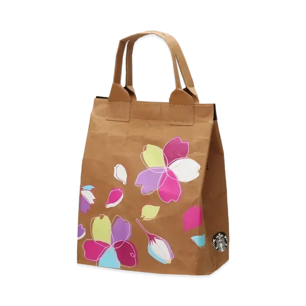 STARBUCKS SAKURA 2024 Cold kraft paper shopper S "Brown"