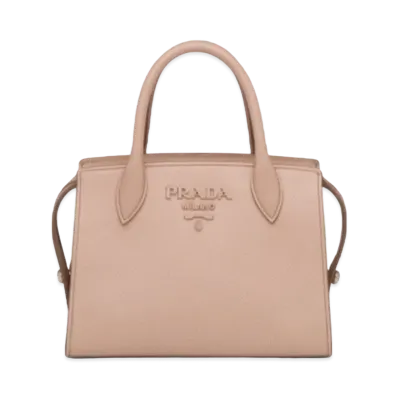 PRADA Saffiano Leather Monochrome Handbag "Pink Beige"