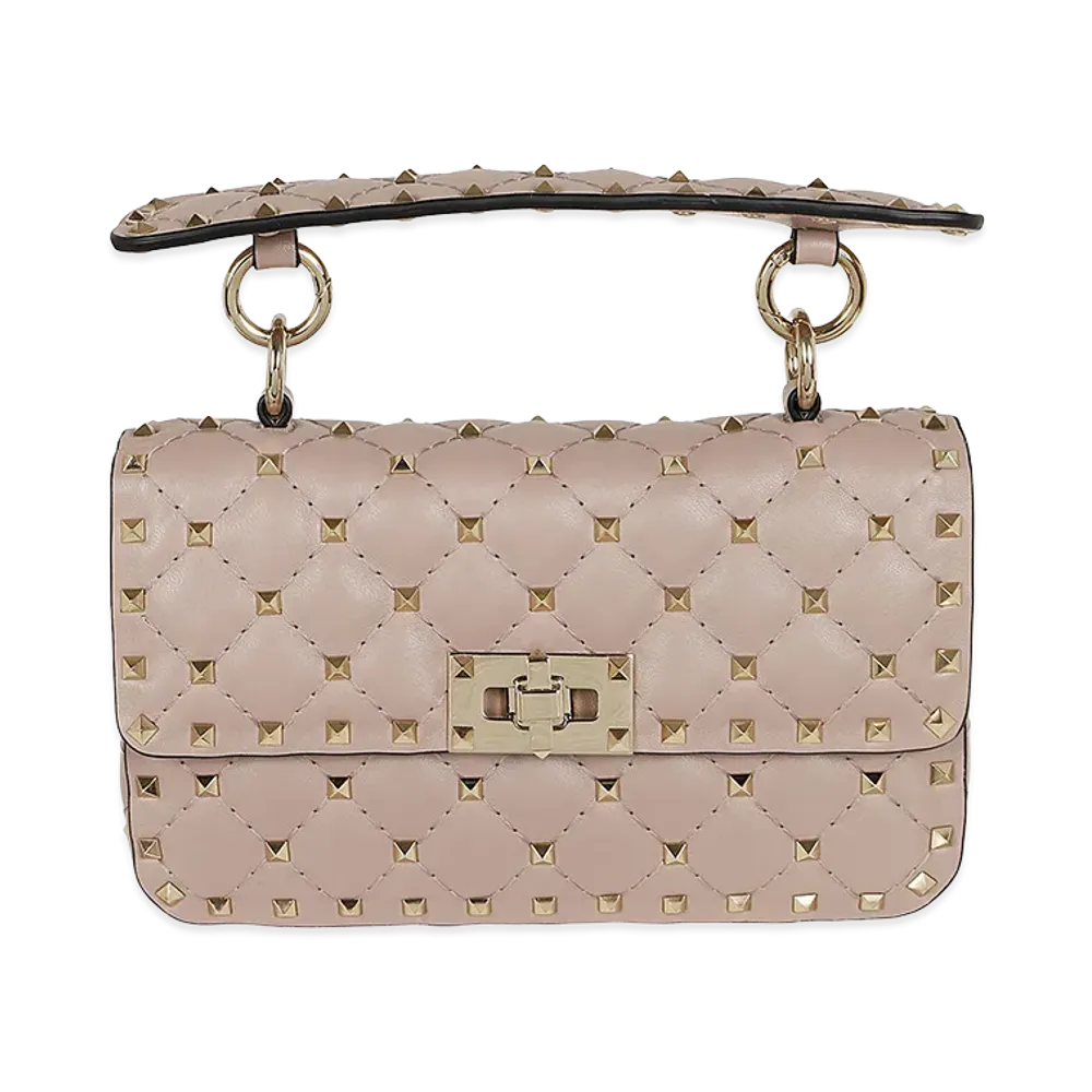 Valentino Women's Small Shoulder Bag Rockstud Spike "Powder"