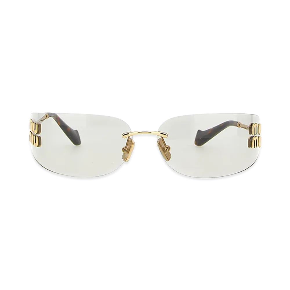 MIU MIU Women's Metal Logo Sunglasses "Multicolor/Gold"