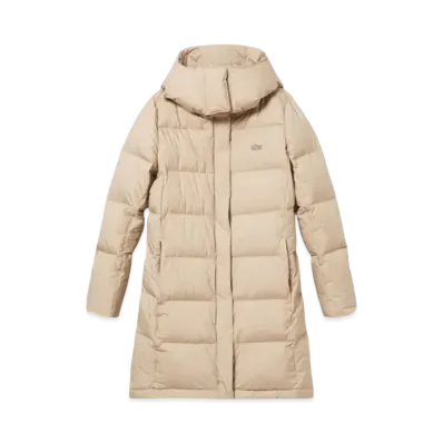 LACOSTE Detachable Hood Down Coat "Beige"