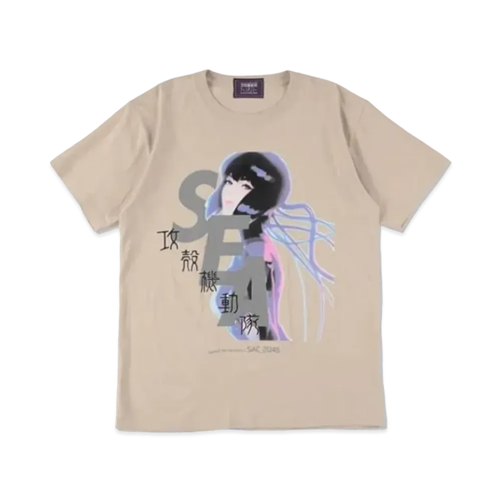 WIND AND SEA x Ghost In The Shell Sac_2045 S_E_A T Shirt "Beige"