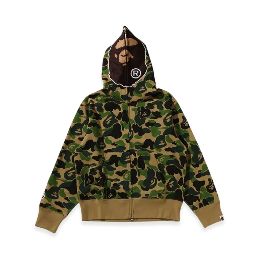 A BATHING APE ABC Camo 2nd Ape Full Zip Hoodie "Green"