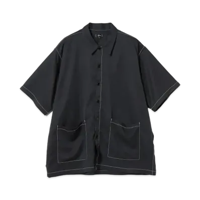 BEAMS Stitch Easy Shirt "Black"