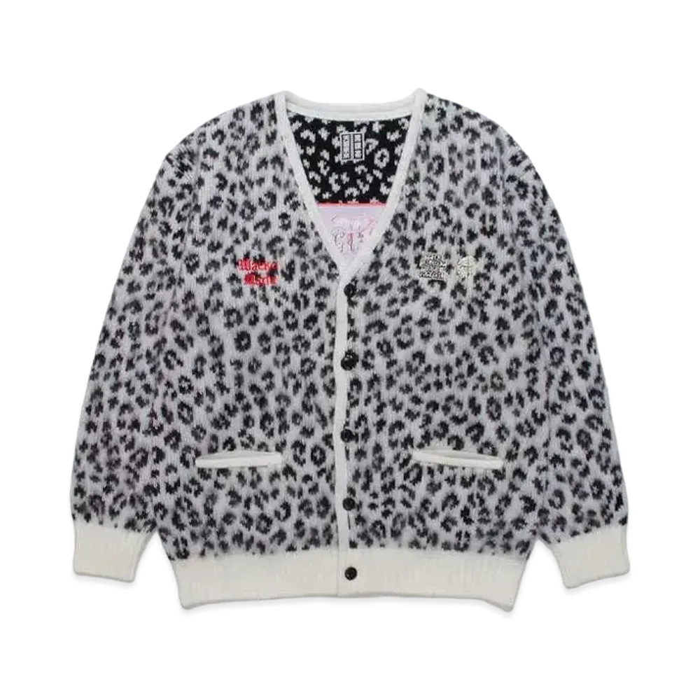 Black Eye Patch WACKO MARIA Mohair Knit Cardigan "White"
