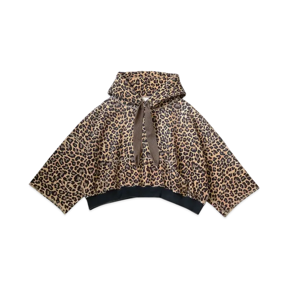 KAPITAL Fleece Leopard Devil Hood Hoodie "Brown"