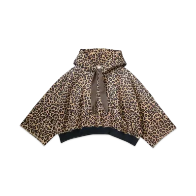 KAPITAL Fleece Leopard Devil Hood Hoodie "Brown"
