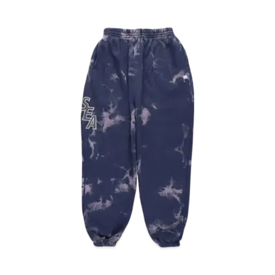 SAINT MXXXXXX x WIND AND SEA S_E_A Bleached Sweat Pants "Navy Bleach"
