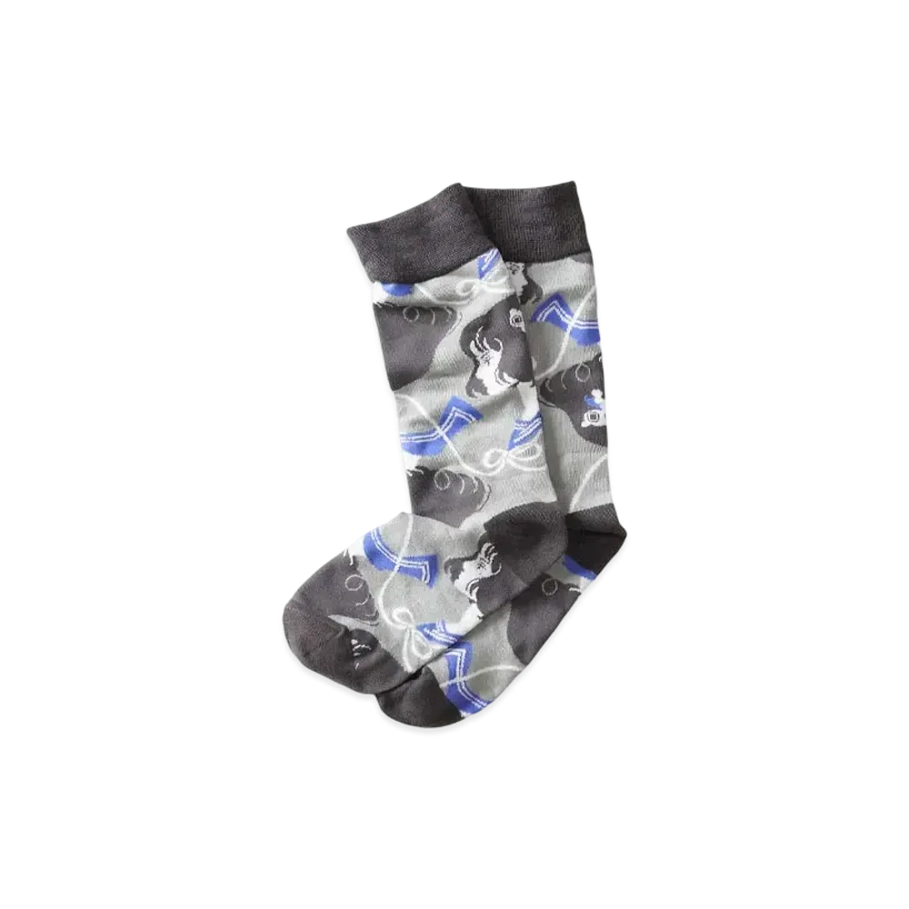 graniph x Yusuke Nakamura Akashi San Pattern Long Socks "Gray"
