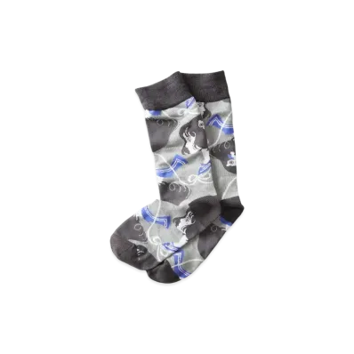 graniph x Yusuke Nakamura Akashi San Pattern Long Socks "Gray"
