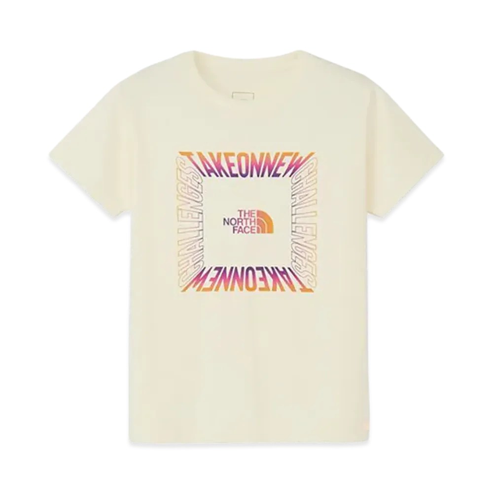The North Face Short Sleeve ES Circulation Get Mottled Tee Kids "White Dune"